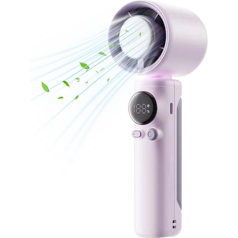 Ventilador de mano – Ventilador portátil para viajes, enfriador potente para cruceros al aire libre, verano, vacaciones, playa, cumpleaños, viajes (1/2)