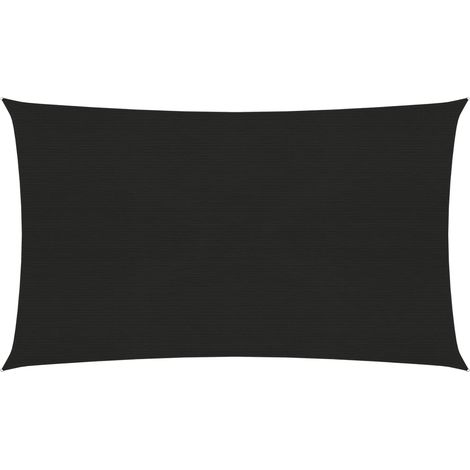 Voile d'ombrage 160 g-m² Noir 2,5x5 m PEHD (1/5)