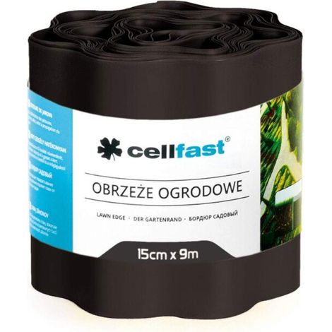 Bordure de jardin ondulée 15cm x 9m Cellfast noir