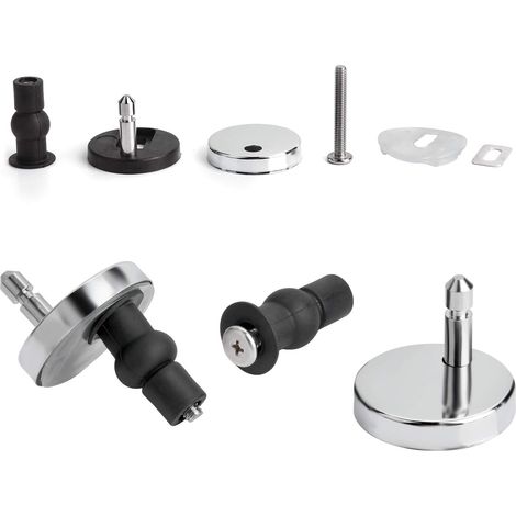1 paire de fixations pour abattant de toilette à charnières, charnières à dégagement rapide, fixations pour abattant de toilette à charnières, charnières de rechange pour abattant de toilette, fixatio (1/5)