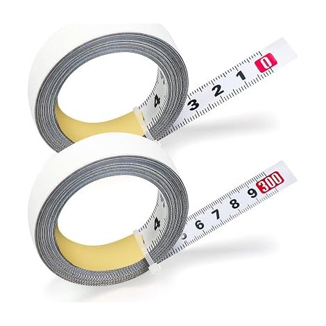 Mètre Ruban, Metre Ruban 3m, Règle Métrique Auto-Adhésive de Droite à Gauche, de Gauche à Droite Ruban à Mesurer en Métal pour établi Murs (1/5)