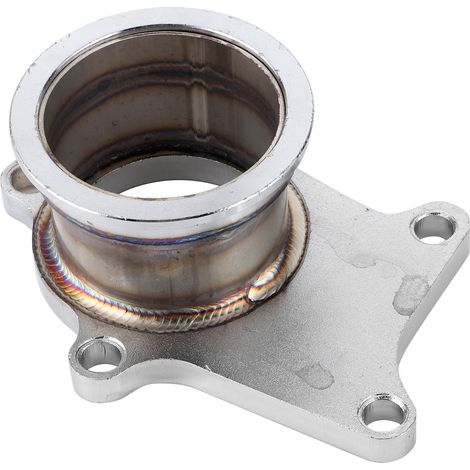 Adaptateur de conversion de bride de descente de turbo à 5 boulons vers bride en V de 2,5 pouces en acier inoxydable, compatible avec T3/T4 (1/5)