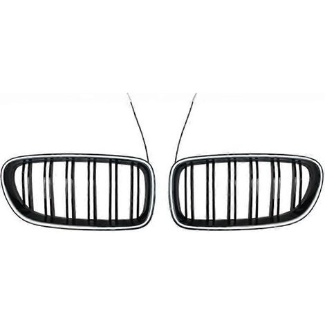 Hell beleuchteter Frontgrill im Racing-Stil für BMW 5er F10 F11 F18 (2010–2017), Doppellamellengrill mit LED-Beleuchtung, Tuning-Look (1/5)