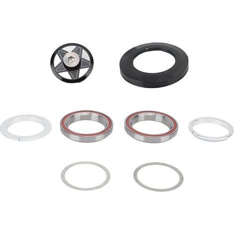 Jeu de direction en alliage d'aluminium avec double roulement pour cadre droit 41.8mm, compatible fourche avant vélo.