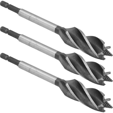 Lot de 3 forets à 4 rainures et 4 cannelures, queue hexagonale, scie cloche, outils de travail du bois, 22 mm (1/5)