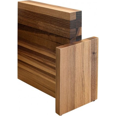 Bloque de cuchillos magnético sin nombre - madera de nogal Artelegno - 10 plazas