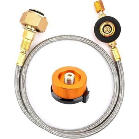 Adaptateur de Propane Tuyau de Rechange pour convertisseur,connecte au Camping en Plein air Cuisinière à gaz Adaptateur de Bouteille de Propane Adaptateur GPL Bouteille de Gaz (1/5)