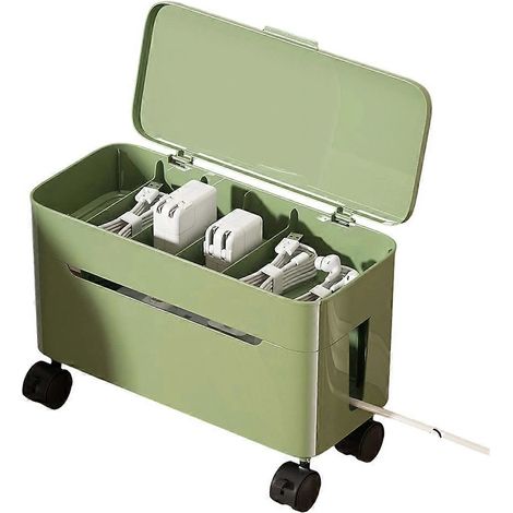 Boîte de rangement pour câbles de bureau avec couvercle, compartiment de gestion et de rangement des câbles C (1/5)