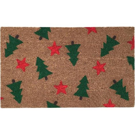 Patchwork-Weihnachtsfußmatte, rutschfeste Innendekoration, für Vorder- oder Innentüren.