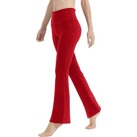 Dames-yogabroek in bootcutstijl, hoge taille, met binnenzakken (1/5)