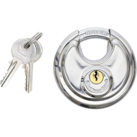 Cadenas Disque 70 mm - Acier, Sécurité Renforcée - Protection Antivol Fiable - D-Work