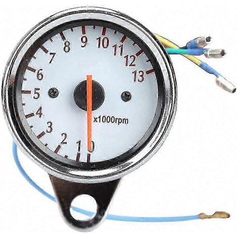 Analoger Drehzahlmesser 13000 U/min für Motorrad und Roller, integriertes Nachtlicht, Universalanzeige mit Hintergrundbeleuchtung, präzise Motordrehzahlanzeige für 12V. (1/4)