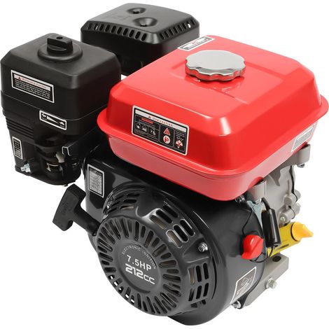 Gojoy – Moteur thermique 7,5 CV 4000W – Refroidissement à air – Alarme manque d'huile – Démarrage à la main – Arbre 20 mm (1/5)