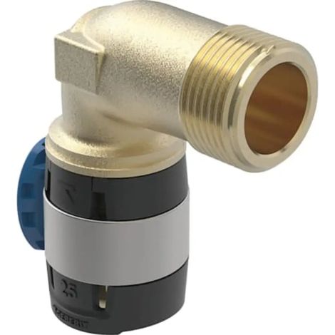Geberit FlowFit Curva di transizione 90° con filetto maschio, lunga, DN 15 / 20, dø 20 mm, 620.525.00.1