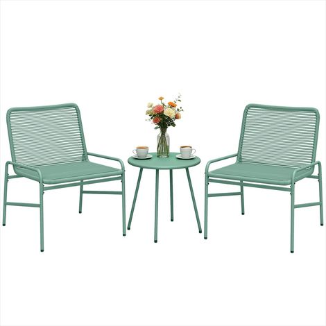 Mobilier de jardin en rotin Salon de jardin 3 pièces résine (1/5)