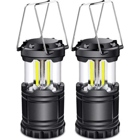Lanterne Camping LED. Lampe Camping portable 350LM avec poignées en métal. pour Tente Camping Randonnée Pêche Cave etc. 2 pièces [Classe énergétique A+] (1/5)