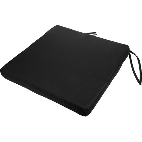 Coussin d'angle Carré pour Chaise de Bureau en Tissu Noir, Épais et Facile à Nettoyer, Résistant la Déformation, pour Usage Bureau (1/5)