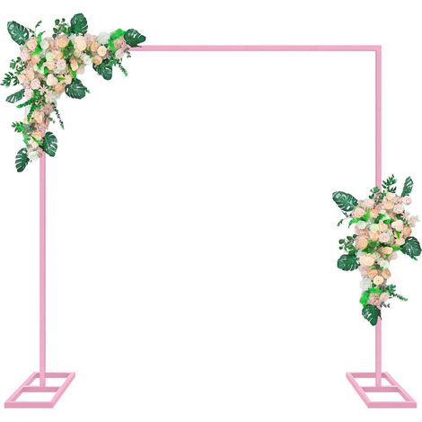 1 Arche De Mariage Réglable 2M, Structure Carrée, Base En T, Support Décoration Fête