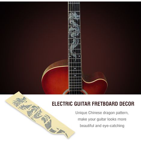 Autocollants décoratifs à motif dragon pour guitare acoustique/électrique (1/5)