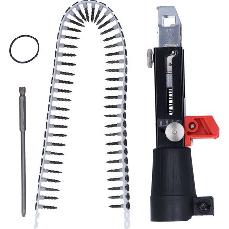 Adaptateur pour Pistolet à Clous Automatique, Tête de Clouage Réglable pour Perceuse Électrique avec 50 Clous en Chaîne (1/5)