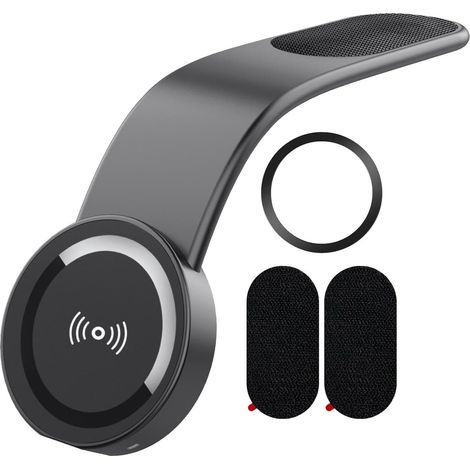 Chargeur magnétique pour voiture, support de téléphone sans fil pour tableau de bord, supports pour voiture, support de téléphone pour pare-brise, support mains libres pour grille d'aération (1/5)