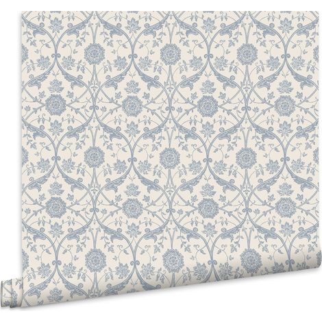Laura Ashley Vliestapete Endale Trellis Newport Blue 10mx52cm (1/5)