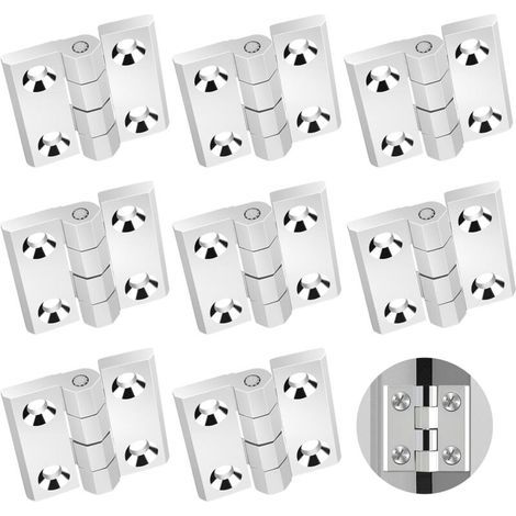 8 Pièces Charniere Porte Lourde pour Charges Lourdes, Alliage de zinc De Portes ,Charniere Porte Argentées Paumelles De Porte, Gond Porte pour Portes Fixes (1/5)