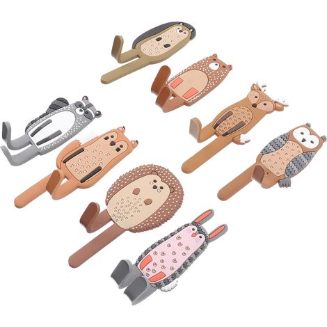 Lot de 8 crochets magnétiques autocollants en forme d (1/5)
