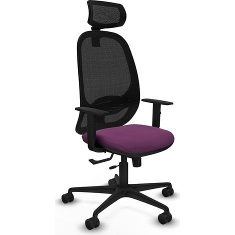 Chaise de bureau piqueras y crespo Cilanco noir mousse épaisse (1/2)