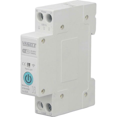 Intelligenter WLAN-Schalter 1P 63A mit manueller Fernbedienung und Sprachsteuerung sowie Leistungsmessung für Tuya 90