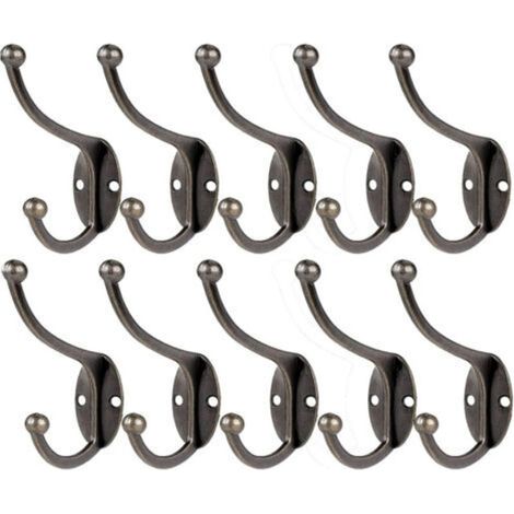 10 Pcs Patère Porte Manteau Murale Vintage Crochet Uniques Métal De Porte Chapeau Crochet Rétro Inox avec Vis pour la maison pour Porte-Manteau Salle de Bain Cuisine (Copper)