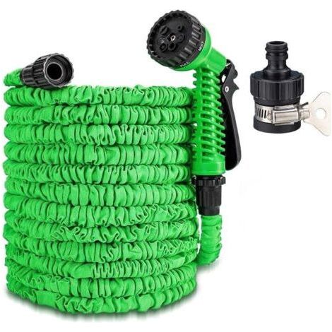 FENOPLASTICATuyau d'arrosage Extensible 30M, 100FT Tuyau Arrosage Flexible &Léger avec 7 Modes de Pulvérisation et Joint universel, Tuyau Arrosage Retractable pour Irrigation, Laver la Voiture, Ba (1/4)