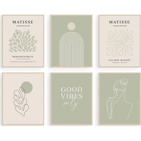 Lot de posters d'art abstrait Format A4 (1/5)