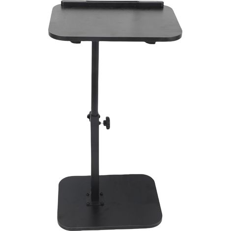 Table Chevet Multifonction Réglable Noir - Plateau Inclinable 30x40cm, Cadre Acier Épaissi, Design C Gain Place - Pour Lit, Canapé, Lecture, PC Portable - Acier et Panneau Densité - Noir (1/5)
