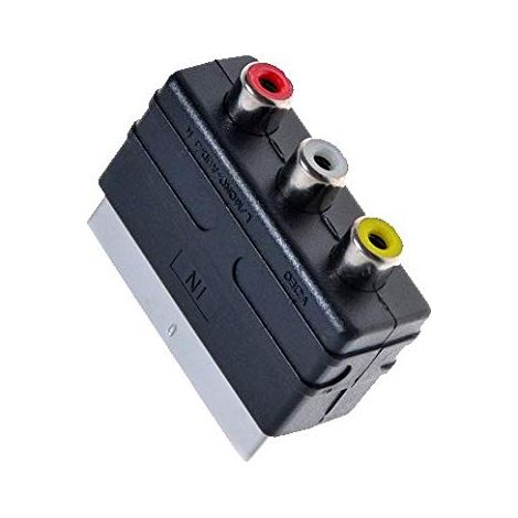 Adaptador Scart Convertidor AV Macho a 3RCA para PS4 TV DVD (1/5)