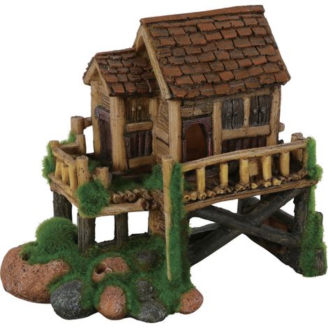 Cabane moyen modèle ki pouss 16 x 9 x 15 cm décoration aquarium - zolux