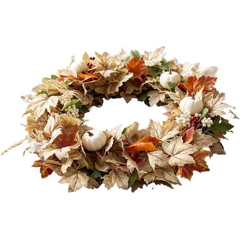 Herbstgirlande mit Lichtern, Herbstliche Verandadekoration, 170 cm (1/5)