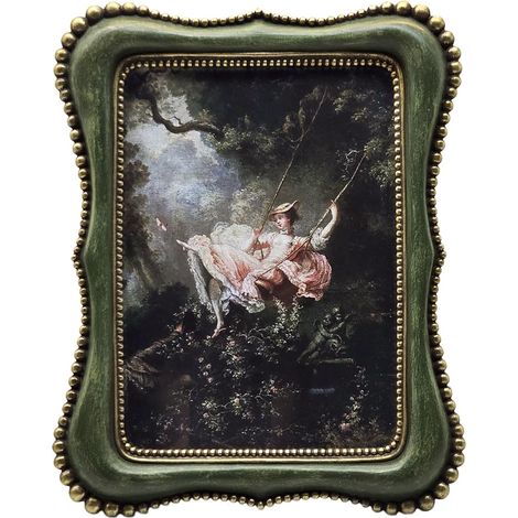 Cadre photo vintage 12,7 x 17,8 cm, vert antique, pour table et décoration murale, décoration d'intérieur, galerie de photos à l'ancienne, art (1/5)