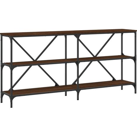 Maison Exclusive - Tavolo Consolle Rovere Marrone 160x30x75 cm Multistrato e Ferro