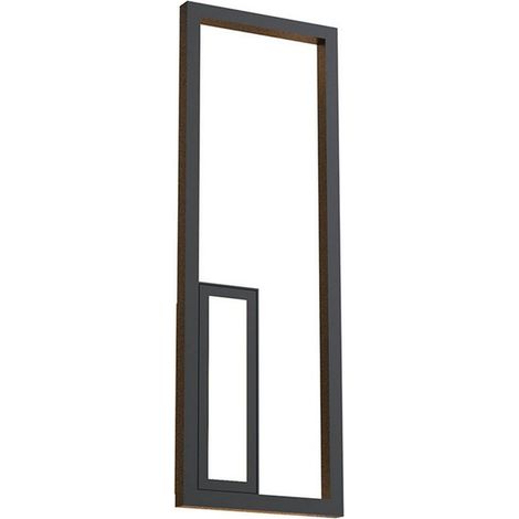 Inspired Mantra Boutique Applique Rectangle, Dimmable, LED 21W, 3000K, 1130lm, Noir, 3 ans de Garantie (1/5)