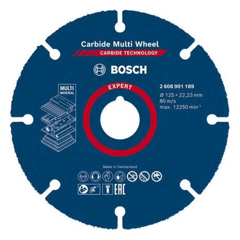 Disco de Carburo 125mm para Todos los Materiales, Incluido Madera - Bosch (1/4)