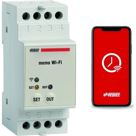 Interrupteur Connecté Horaire Astronomique, Minuteur WiFi Contrôlable depuis Smartphone via APP disponible sur IOS et Android, Installation sur Rail DIN, Blanc (1/3)