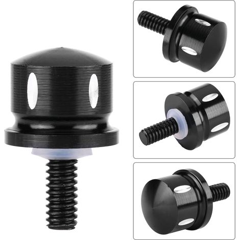 Vis en aluminium noir pour fixation arrière de selle moto, bouton de montage, couvercle de vis, pièce de rechange moto, accessoire de carénage, kit de fixation robuste (1/5)