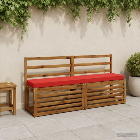 vidaXL Cojín para banco de 1 pieza VUGHT 100% Poliéster Rojo (1/5)