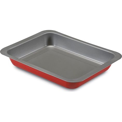 Guardini, Lasagnera 22x28 cm, Acciaio con rivestimento antiaderente, Rosso e Grigio, Made in Italy, Linea Rossana