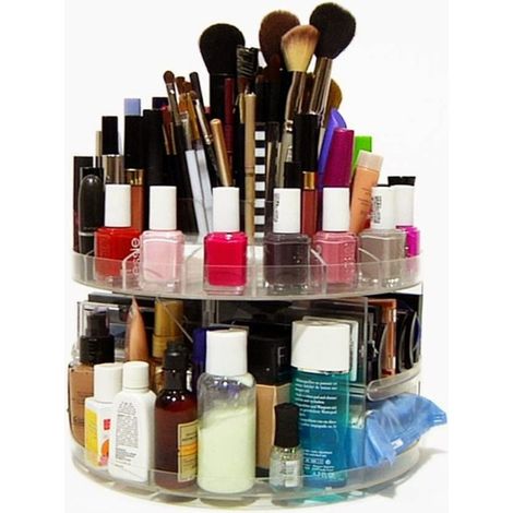 Trade Shop - Expositor De Maquillaje Organizador Giratorio 360° Glam Caddy - (1/5)