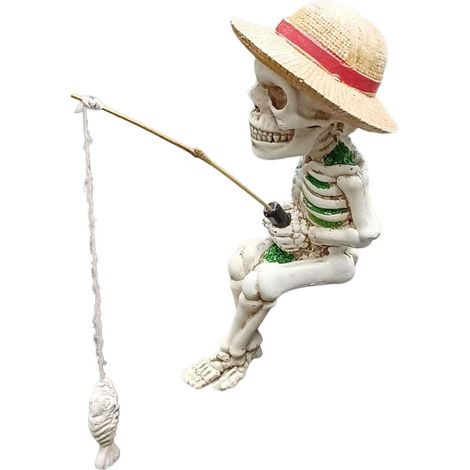 Piccola statuetta 3D di scheletro per Halloween, statua di teschio d'angelo (1/5)