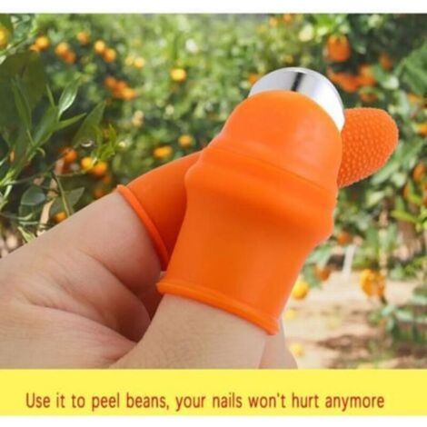 Pince A Doigts - Couteau A Pouces En Acier Inoxydable - Pour Cueillir Poivrons Et Fruits - Lot De 2 (1/4)