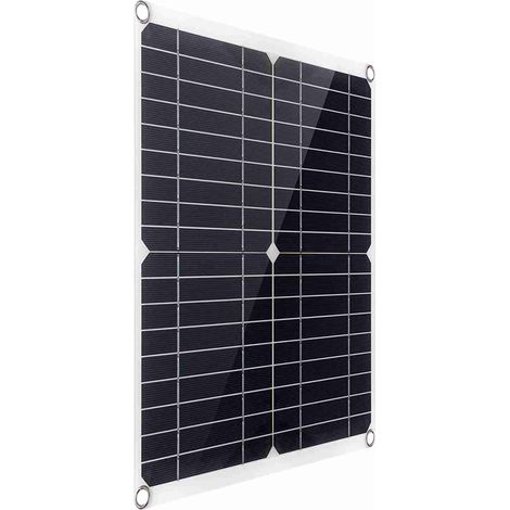 Toivize 15W monokristallines 18V tragbares Solarpanel mit zwei USB-Anschlüssen, DC5521, kompakt und leicht für Camping und 12V-Batterien (1/5)