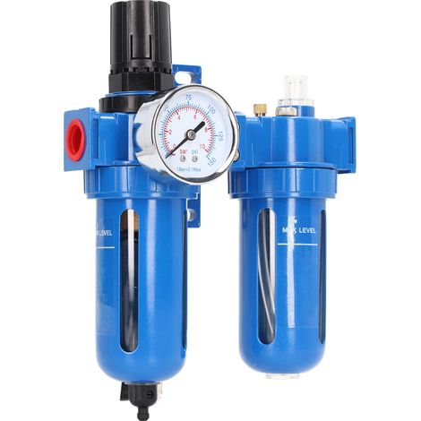 Filtre Régulateur et Lubricateur Haute Dureté Alliage Zinc 2 Étages Séparateur d'Eau Compresseur d'Air 1/2in NPT (1/5)